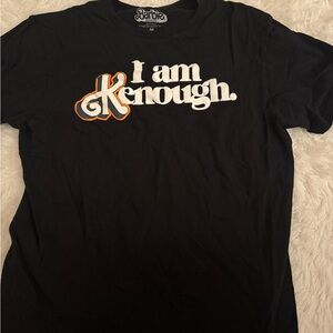 Barbie Black Graphic 'I Am Kenough' Short Sleeve Tee
